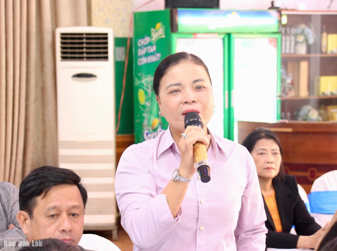 Đại biểu đóng góp ý kiến tại hội nghị.