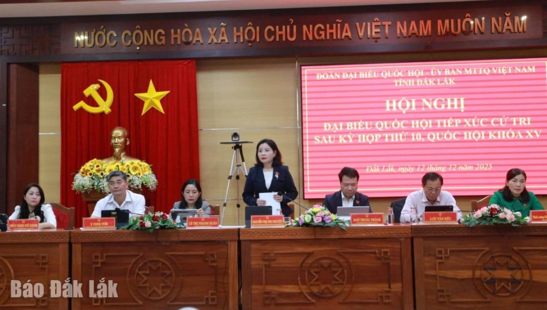 Đoàn ĐBQH tỉnh tiếp xúc cử tri sau Kỳ họp thứ 10, Quốc hội khóa XV.