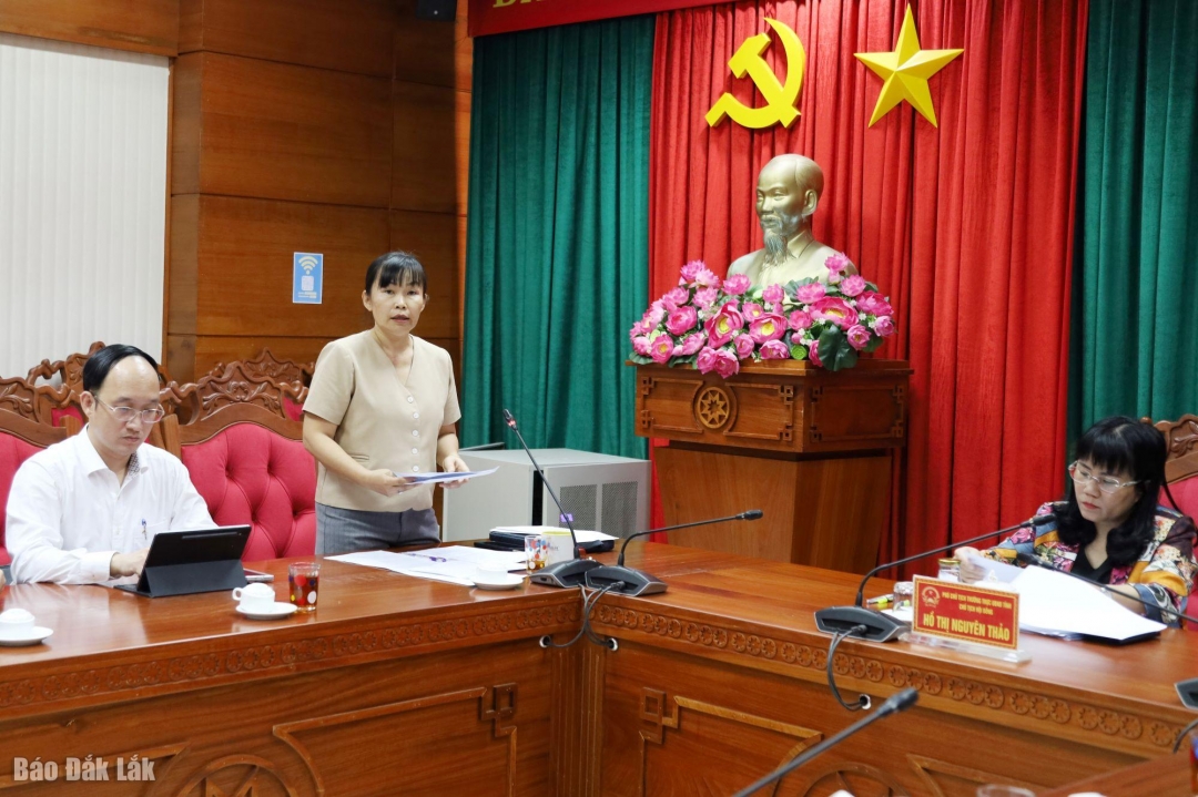 Báo cáo một số nội dung liên quan.