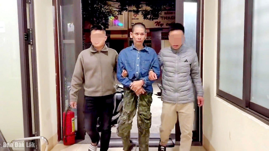 Đối tượng Hải bị bắt giữ.