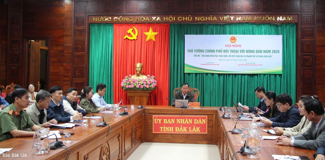 Các đại biểu dự hội nghị tại điểm cầu Đắk Lắk.