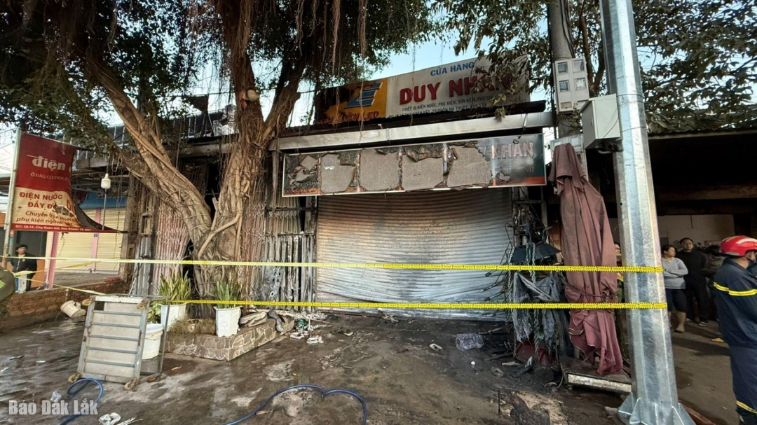 Hiện trường vụ cháy.