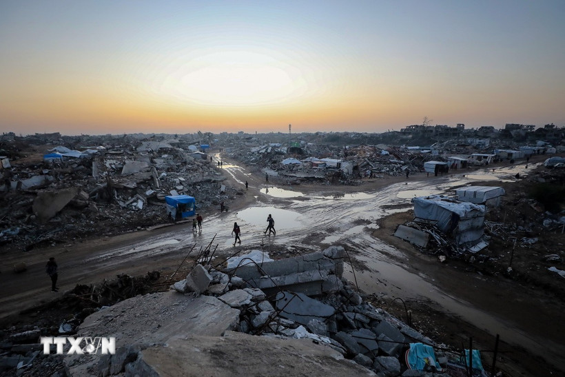 Cảnh tàn phá do xung đột tại Gaza. Ảnh: TTXVN
