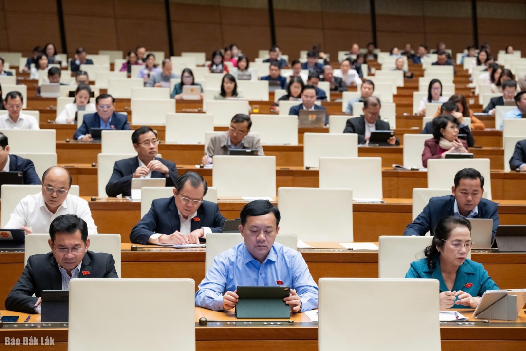 Đại biểu tham dự phiên làm việc. Ảnh: quochoi.vn