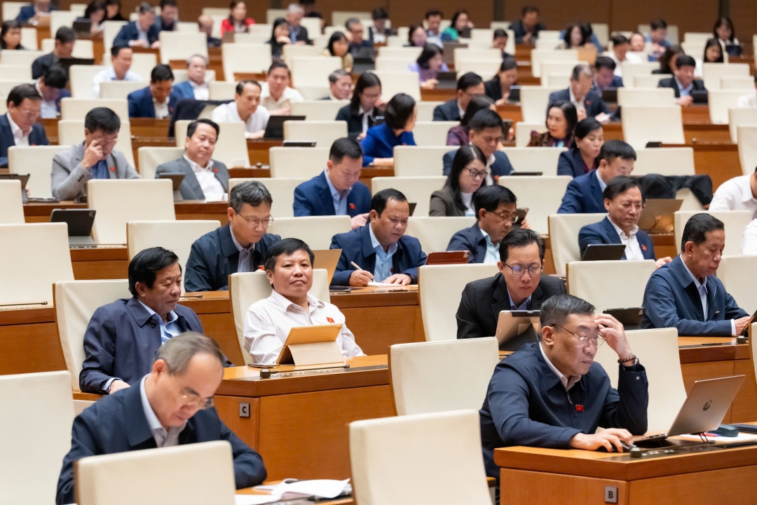 Các đại biểu tham dự phiên họp. Ảnh: quochoi.vn