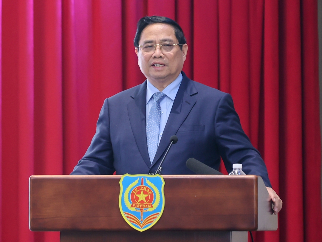 Thủ tướng Chính phủ Phạm Minh Chính phát biểu chỉ đạo hội nghị. Ảnh: baochinhphu.vn