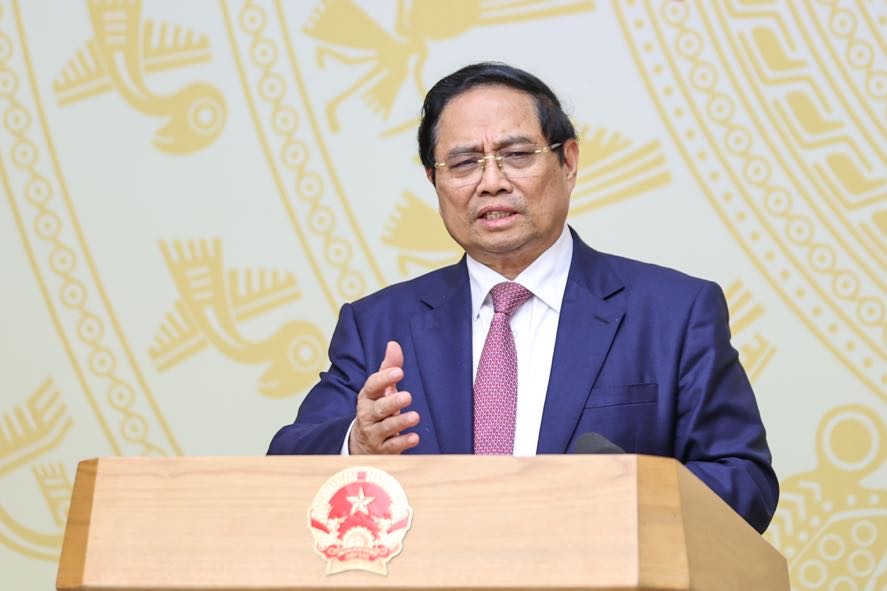 Thủ tướng Phạm Minh Chính chủ trì Phiên họp lần thứ 28 của Ban Chỉ đạo quốc gia về IUU. (Nguồn: chinhphu.vn)