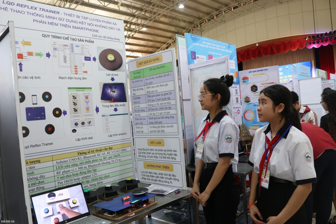 Một dự án của học sinh THCS tham dự tại cuộc thi.