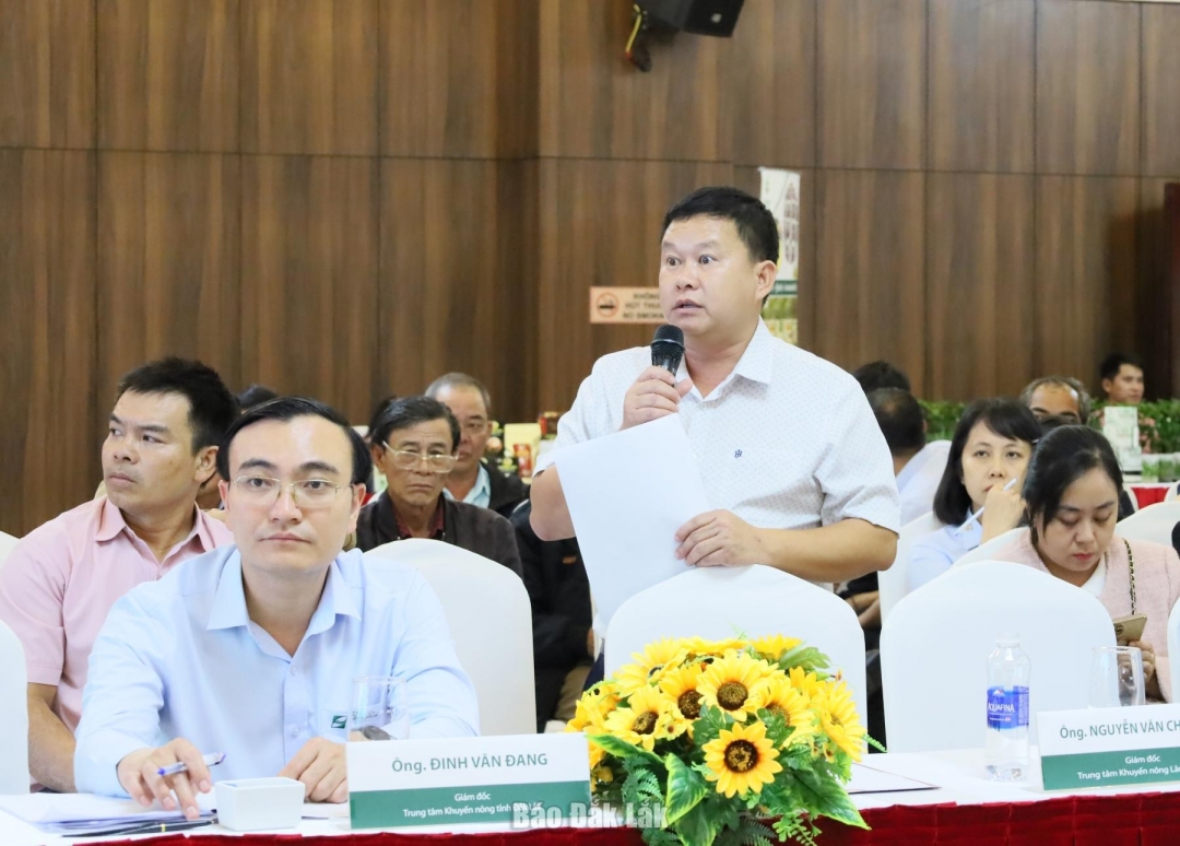 Đại diện hợp tác xã tham gia ý kiến.