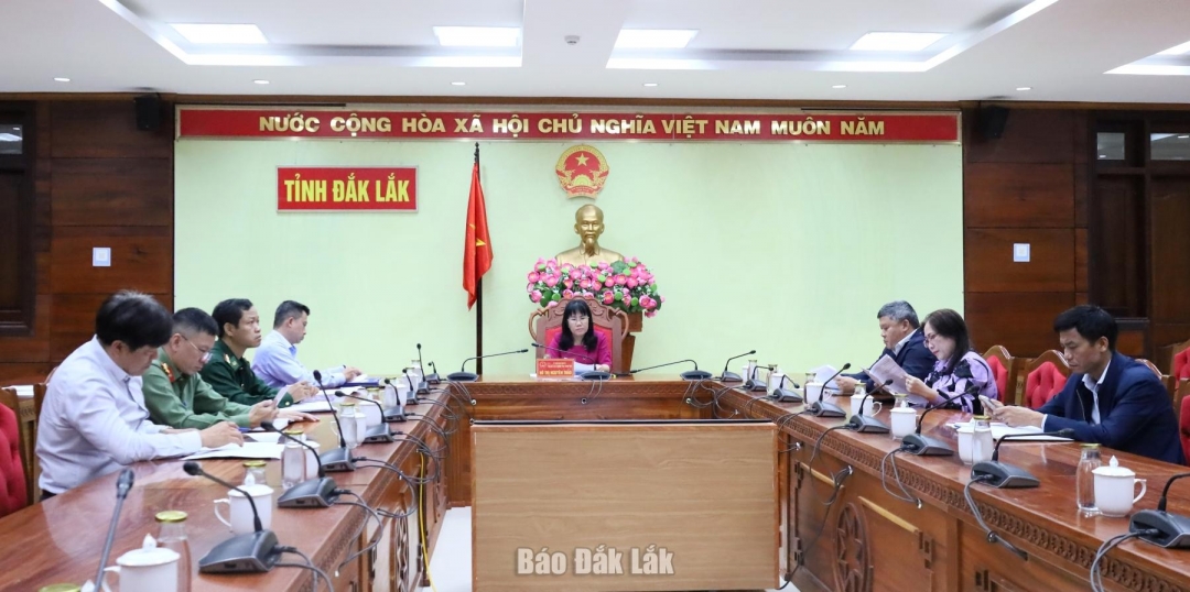 Các đại biểu tham dự phiên họp tại điểm cầu Đắk Lắk.