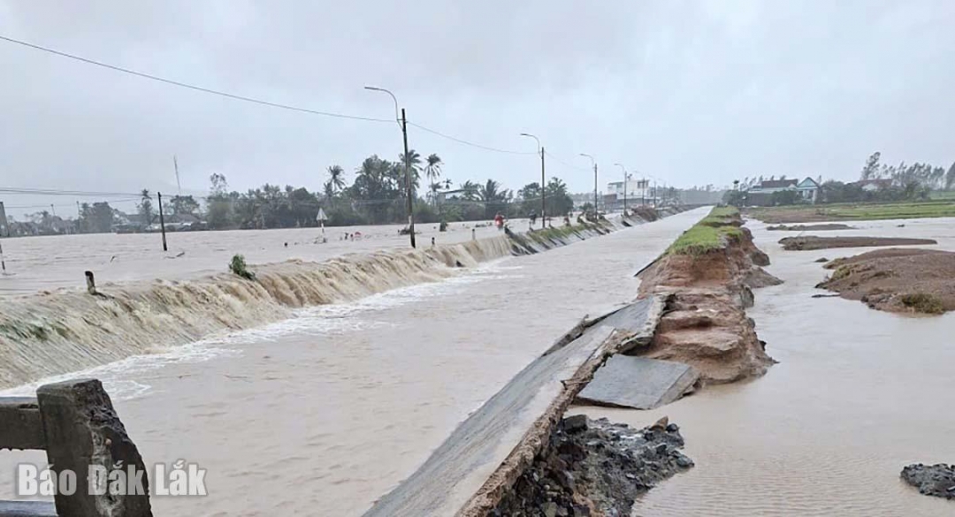 Bão lũ khiến kênh mương bứt vỡ ảnh hướng lớn tới sản xuất lúa vụ Đông Xuân 2025-2026.