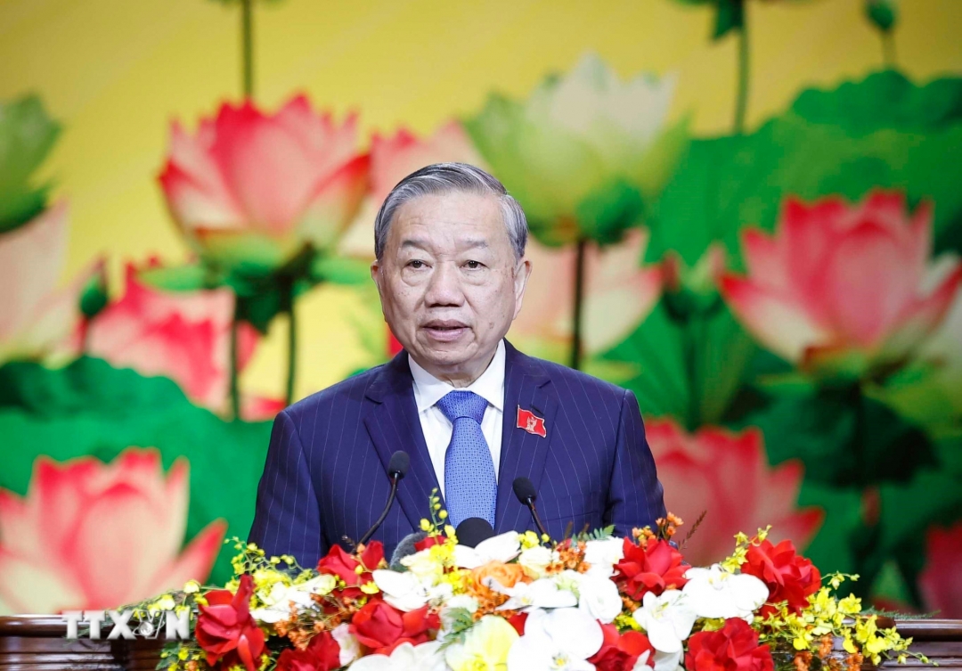 Tổng Bí thư Tô Lâm phát biểu. (Ảnh: Thống Nhất/TTXVN)