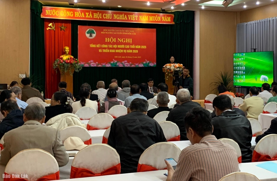 Các đại biểu dự hội nghị tổng kết công tác Hội NCT tỉnh.