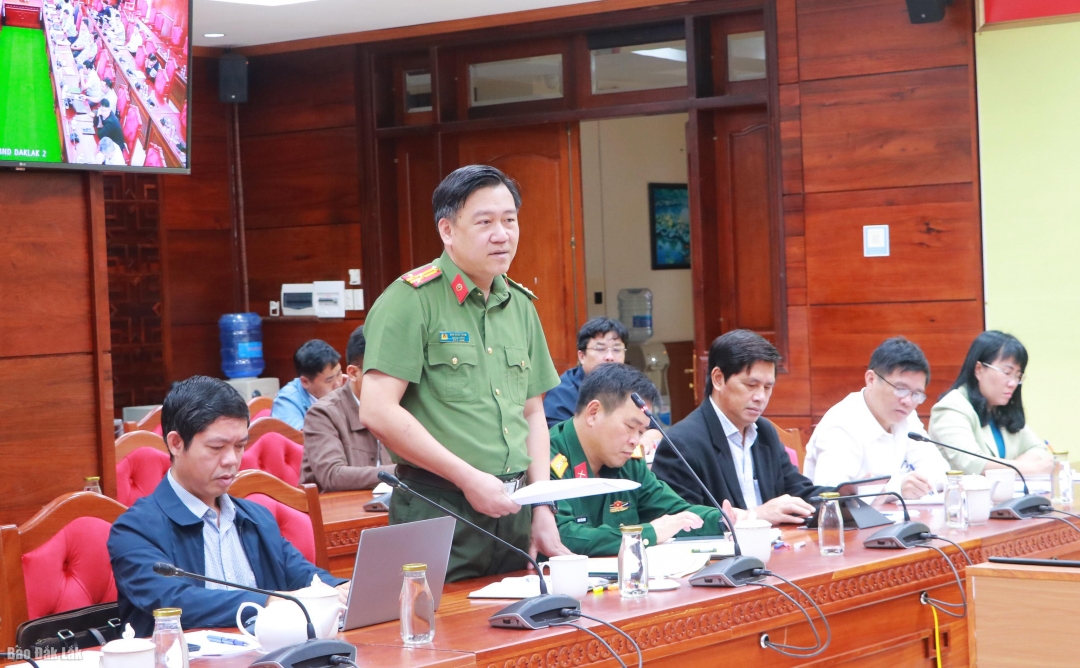 Đại diện lãnh đạo Công an tỉnh cam kết huy động lực lượng hỗ trợ các địa phương xây dựng, sửa chữa nhà ở theo đúng và sớm hơn tiến độ.