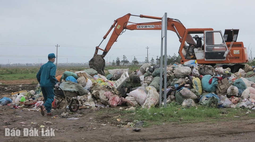 Rác được thu gom và xử lý theo quy định.