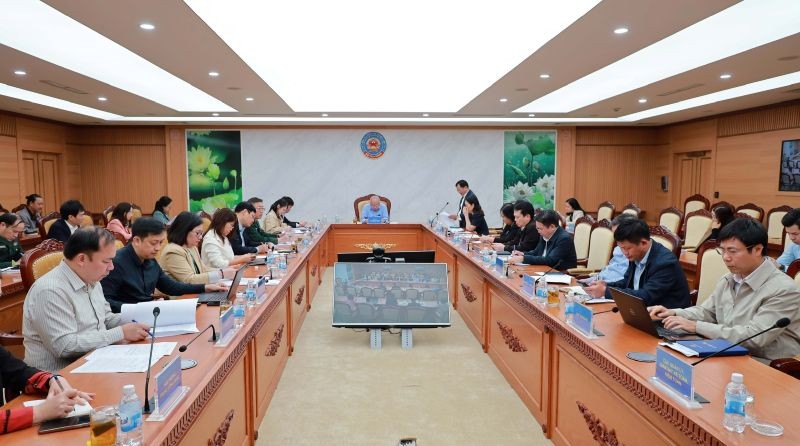 Toàn cảnh hội nghị tại điểm cầu chính. (ảnh: thoibaotaichinhvietnam.vn)