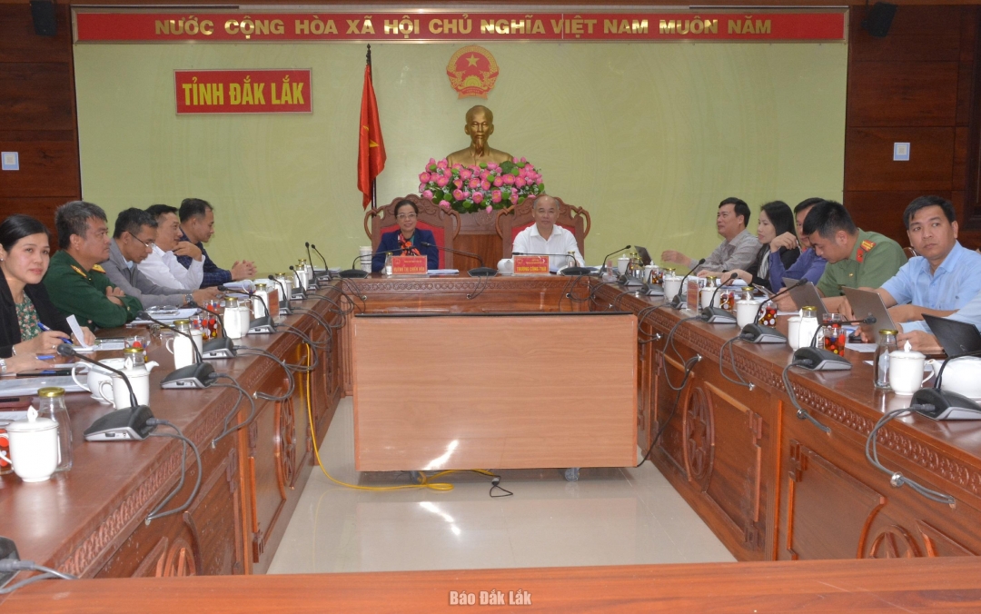 Các đại biểu dự hội nghị tại điểm cầu Đắk Lắk.