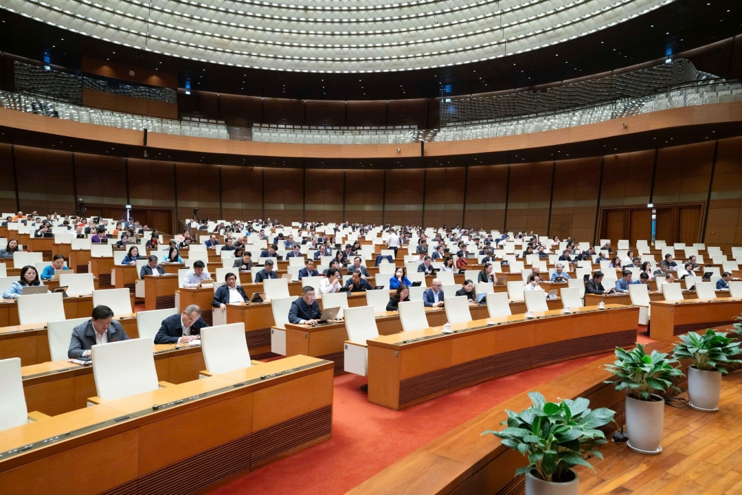 Các đại biểu tham dự phiên họp. Ảnh: quochoi.vn