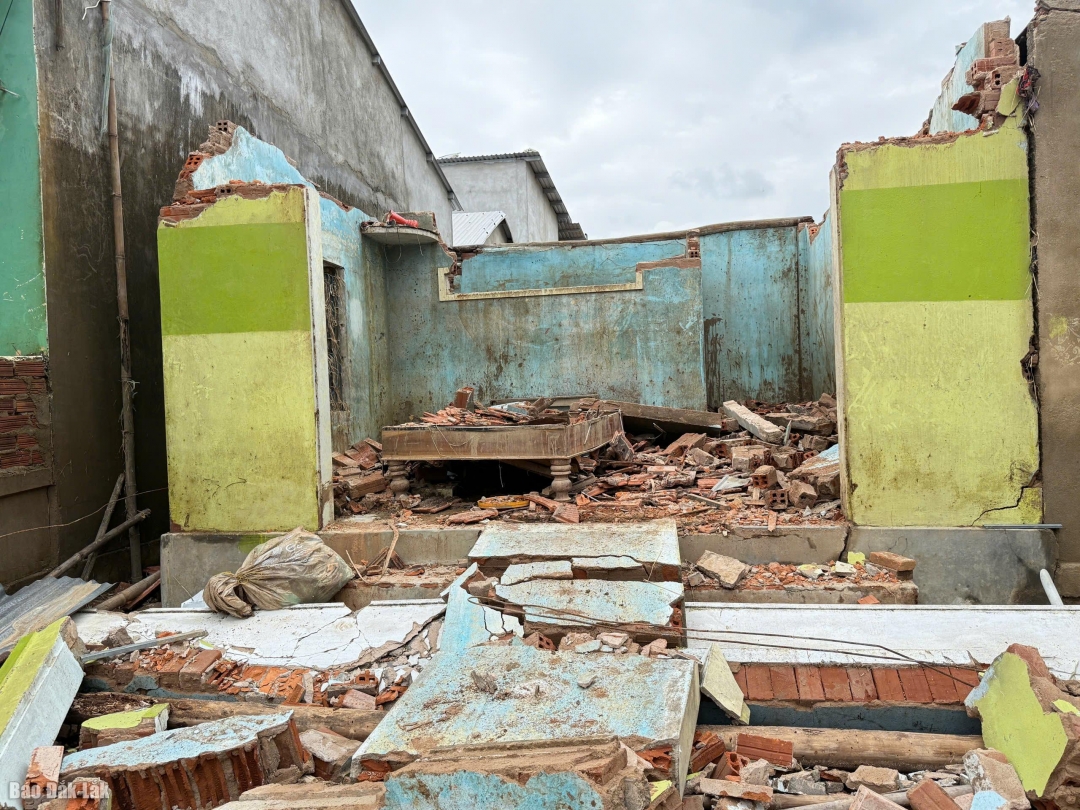 Tỉnh Đắk Lắk có 639 ngôi nhà bị sập đổ, hư hại hoàn toàn, cần xây dựng mới.