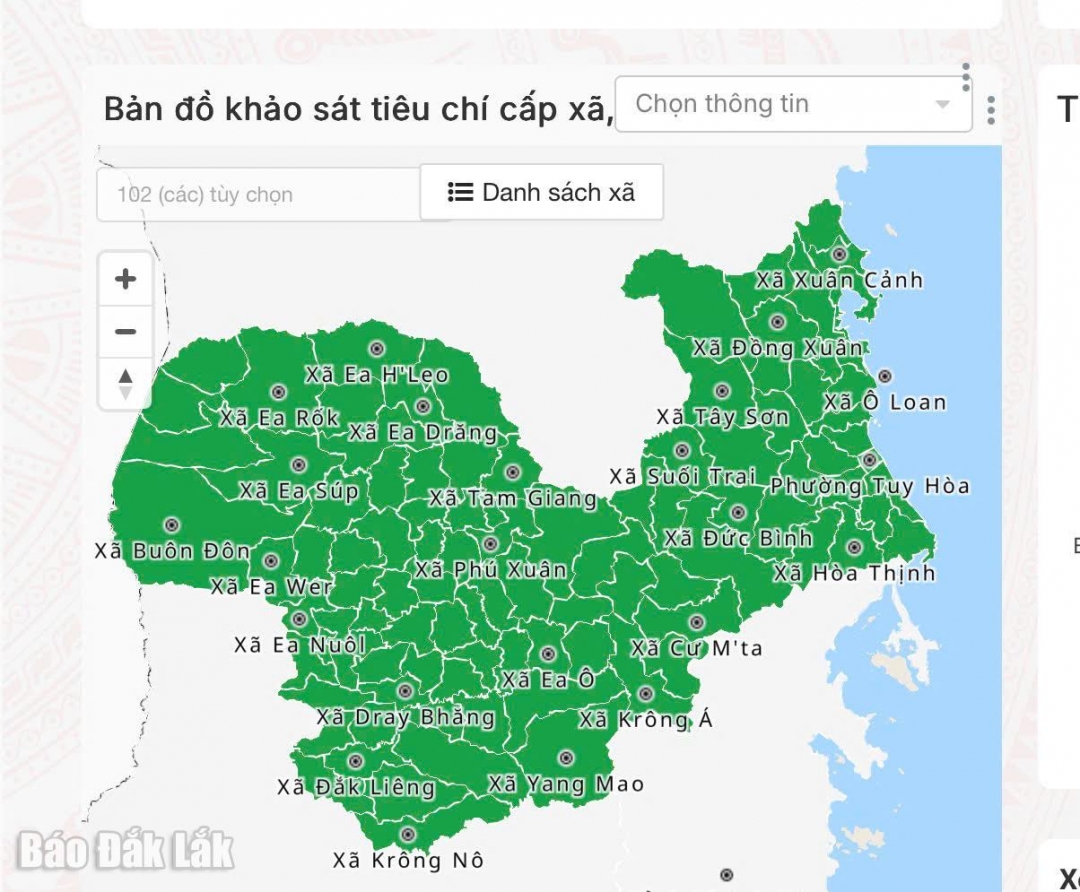Các xã, phường trên địa bàn tỉnh Đắk Lắk đạt trạng thái “xanh” về chuyển đổi số liên thông.