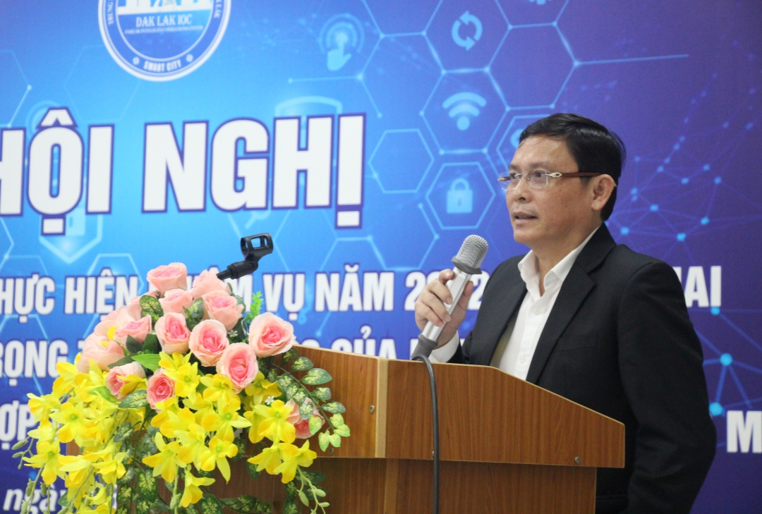 Phó Chủ tịch Thường trực UBND tỉnh Nguyễn Tuấn Hà phát biểu tại hội nghị.