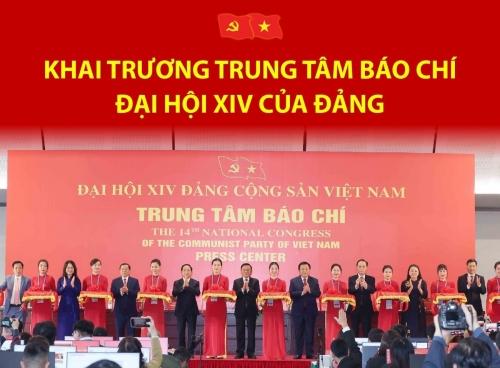 Khai trương Trung tâm Báo chí Đại hội XIV của Đảng