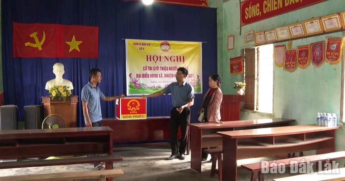 Xã Ea Knốp bảo đảm tiến độ, 
chất lượng cuộc bầu cử