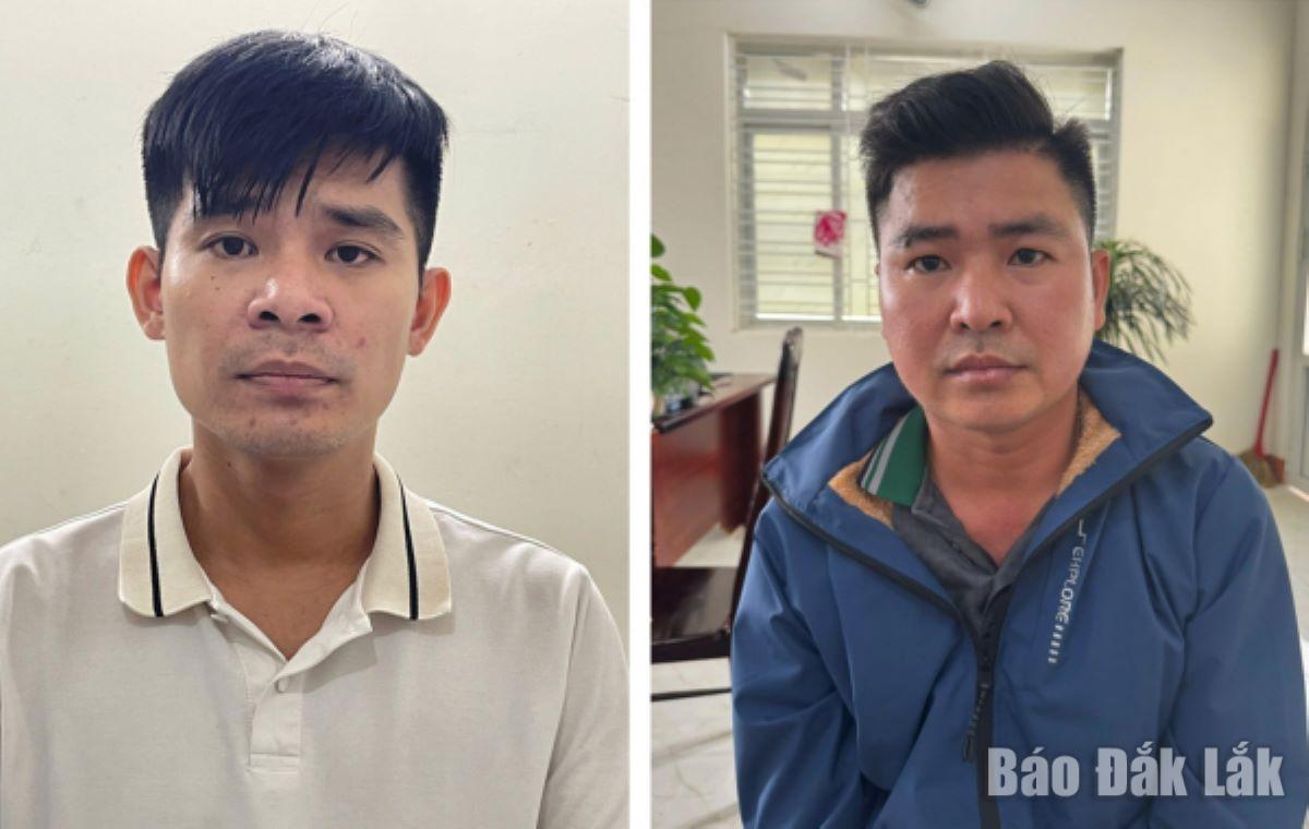 Mai Minh Tấn và Trần Quang Út - hai đối tượng chủ chốt trong đường dây lừa đảo từ dự án ảo KAYPLE.