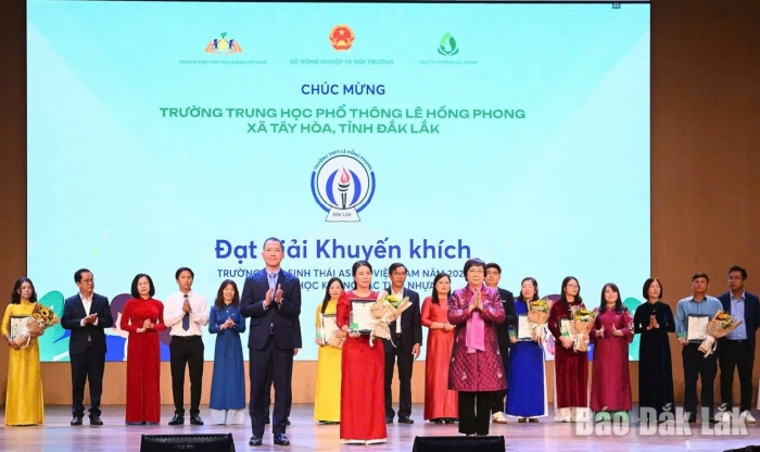 Trường THPT Lê Hồng Phong đạt giải khuyến khích Trường học sinh thái ASEAN Việt Nam 2025