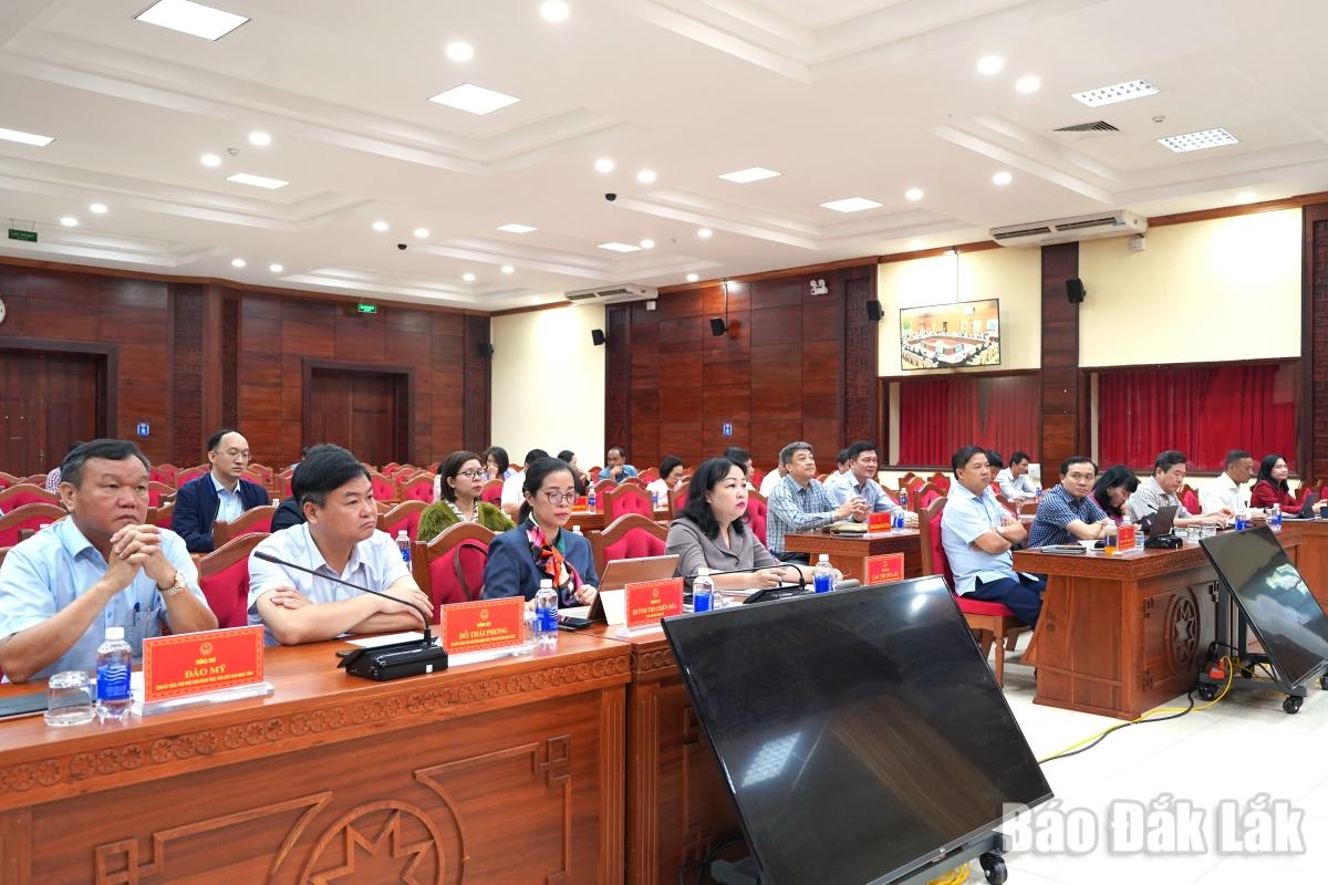 Các đại biểu tham dự tại điểm cầu tỉnh Đắk Lắk.