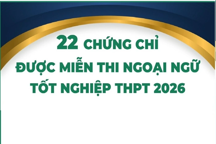22 chứng chỉ được miễn thi Ngoại ngữ tốt nghiệp THPT năm 2026