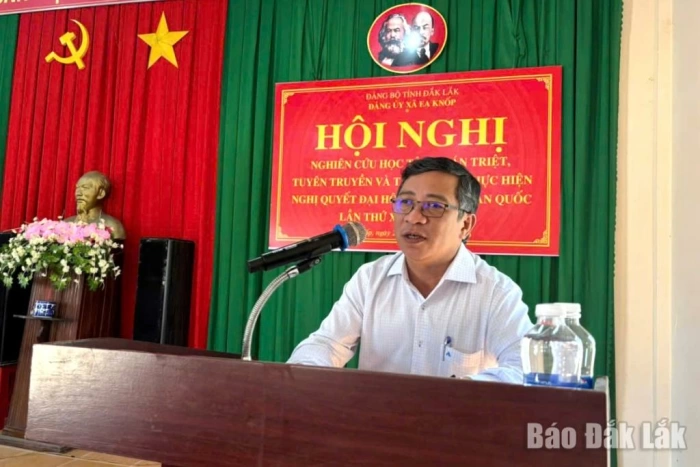 Xã Ea Knốp tổ chức 5 lớp học tập, quán triệt Nghị quyết Đại hội XIV của Đảng