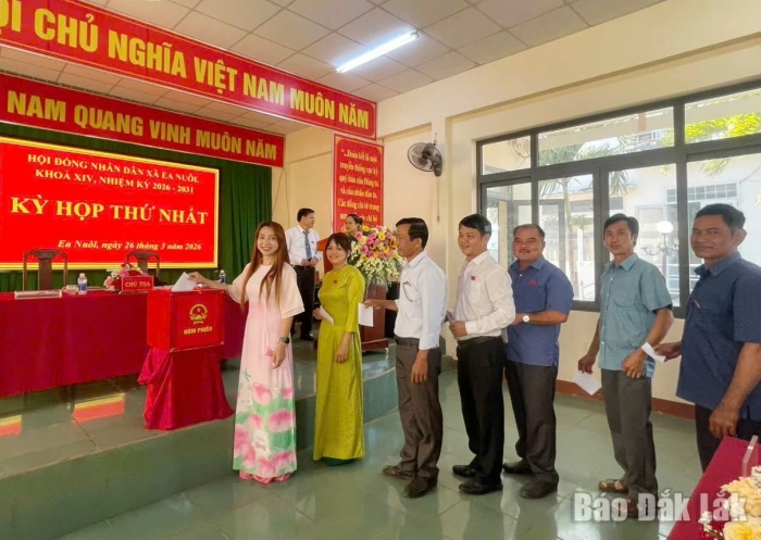 HĐND xã Ea Nuôl bầu các chức danh chủ chốt nhiệm kỳ 2026 - 2031