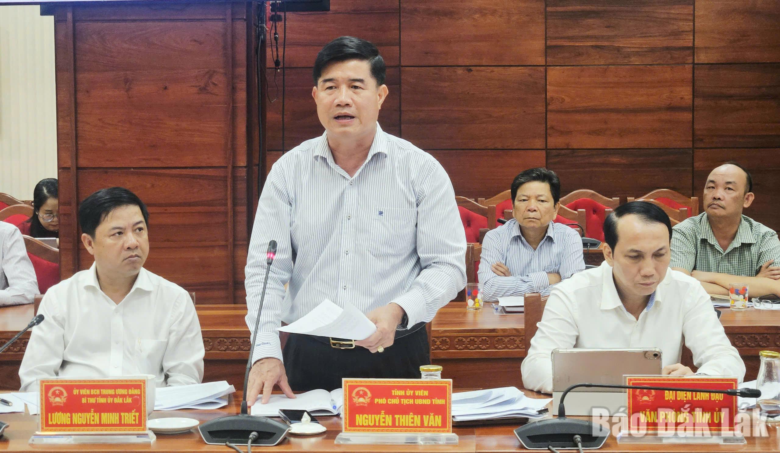 Phó Chủ tịch UBND tỉnh: Nguyễn Thiên Văn