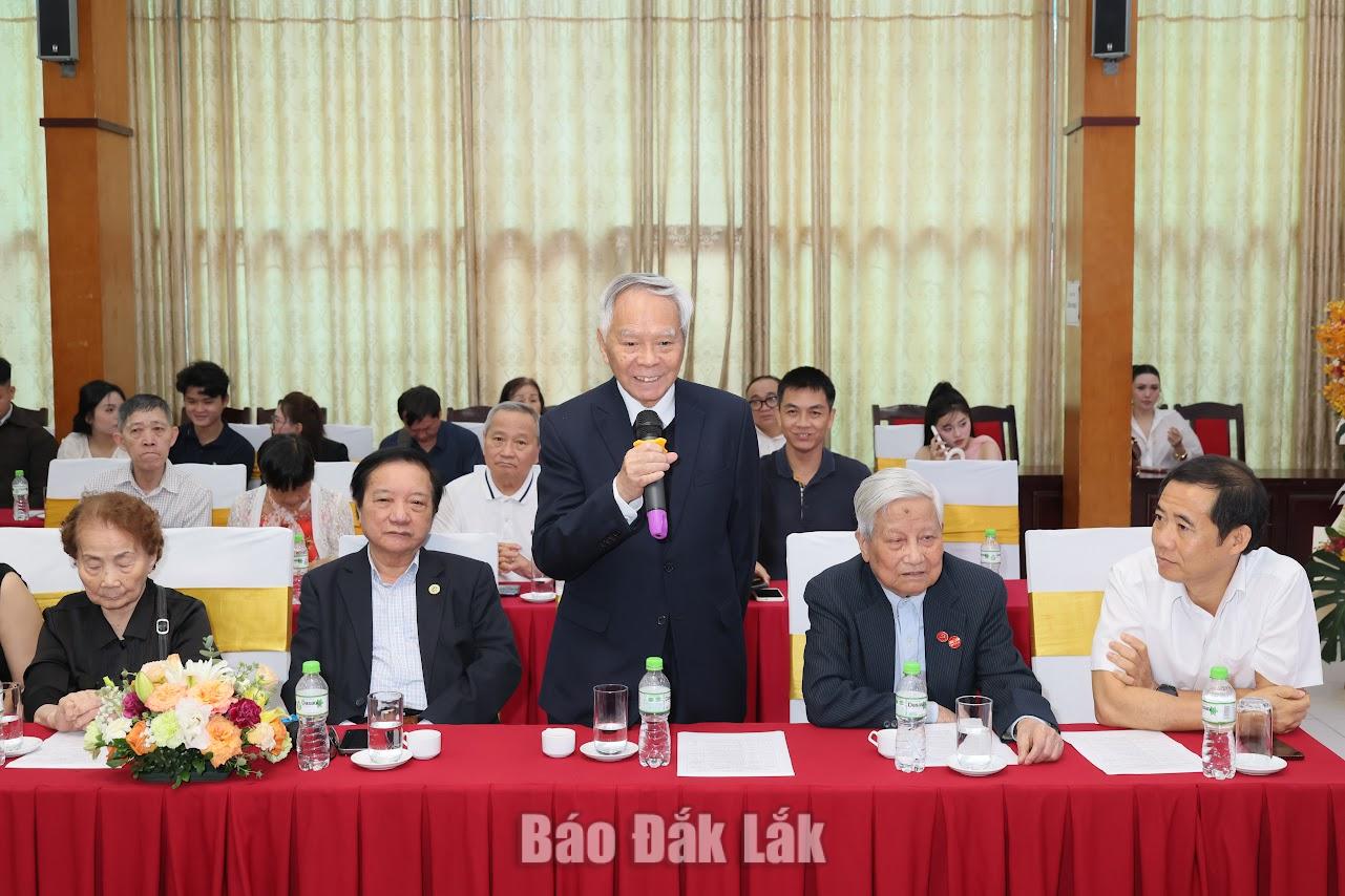 Đồng chí Thái Phụng Nê, nguyên Ủy viên Ban Chấp hành Trung ương Đảng, nguyên Bộ trưởng Bộ Năng lượng phát biểu tại buổi gặp mặt. Ảnh: Dũng Dũng