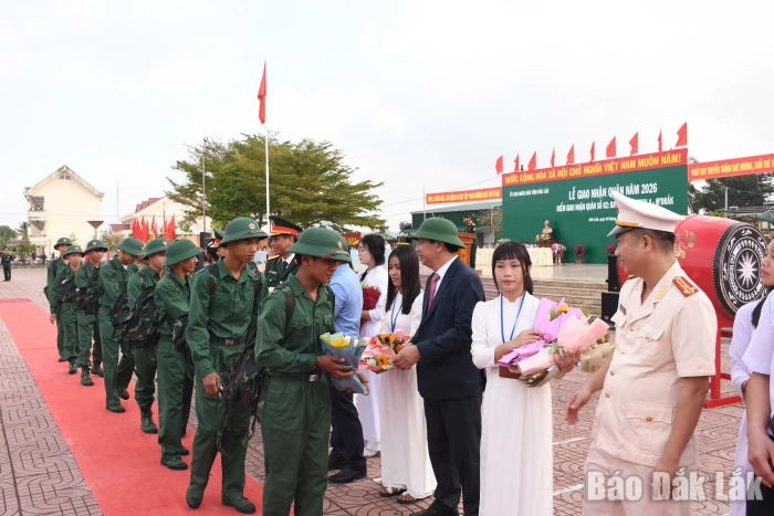 Điểm giao nhận quân số 2 hoàn thành 100% chỉ tiêu giao quân năm 2026