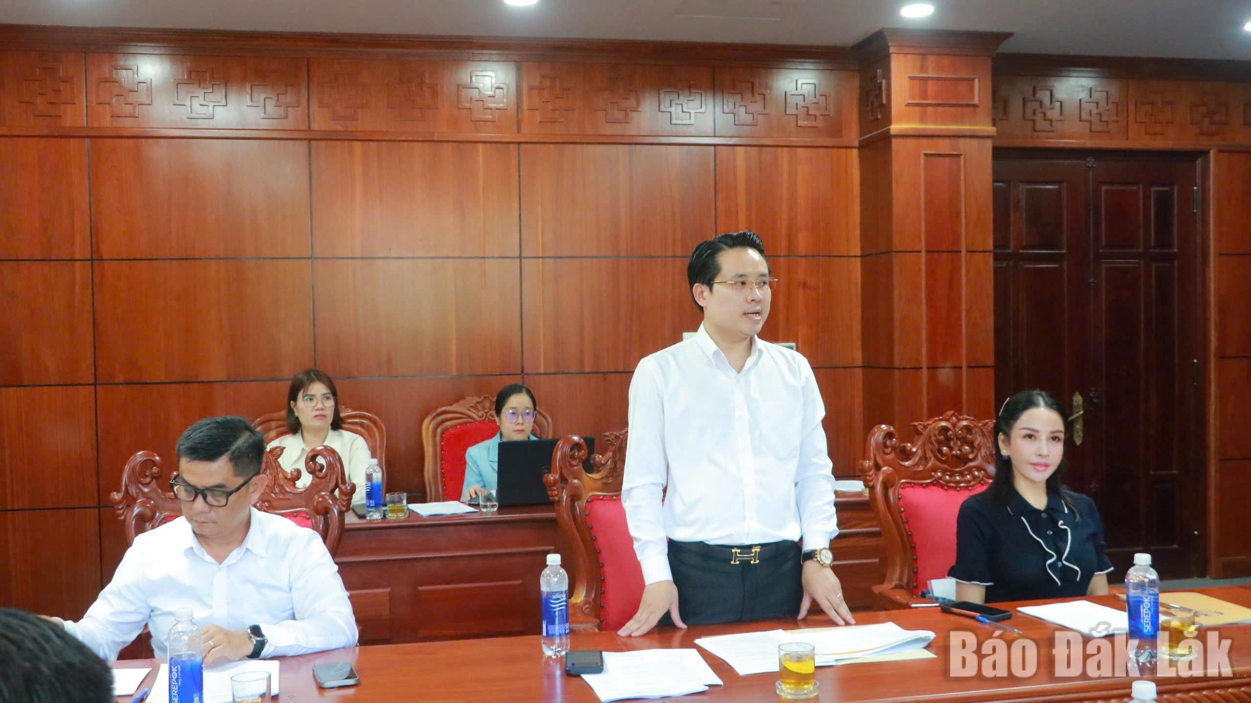 Ông Nguyễn Tuấn Anh, Phó Tổng Giám đốc Tập đoàn KN Holdings báo cáo tiến độ triển khai dự án và các khó khăn, vướng mắc liên quan.
