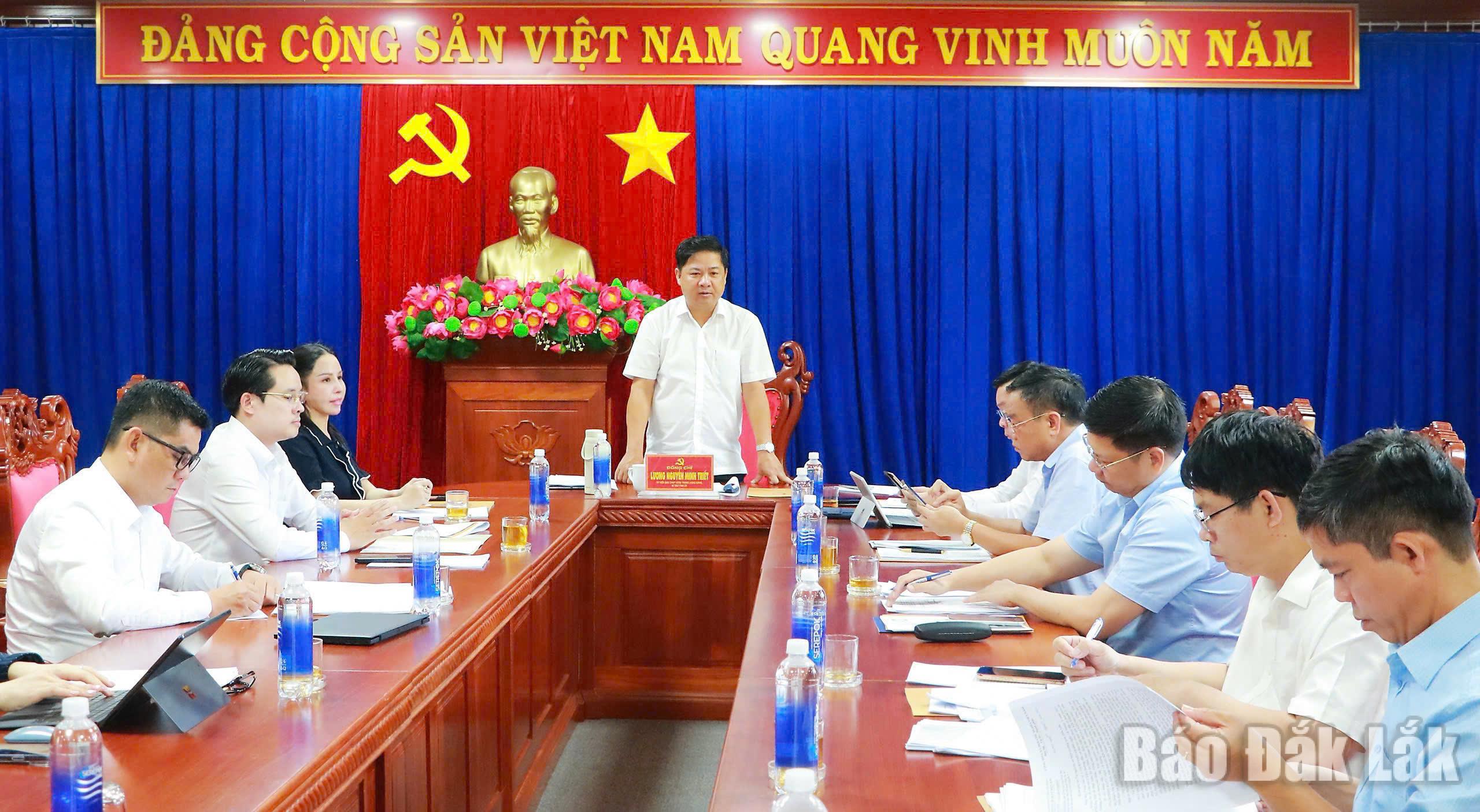Bí thư Tỉnh ủy Lương Nguyễn Minh Triết làm việc với Tập đoàn KN Holdings nhằm thúc đẩy tiến độ triển khai Dự án Nhà máy điện mặt trời nổi KN Srêpốk 3.