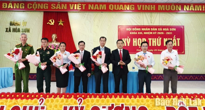 HĐND xã Hòa Sơn khóa XIII, nhiệm kỳ 2026 - 2031 tổ chức Kỳ họp thứ Nhất
