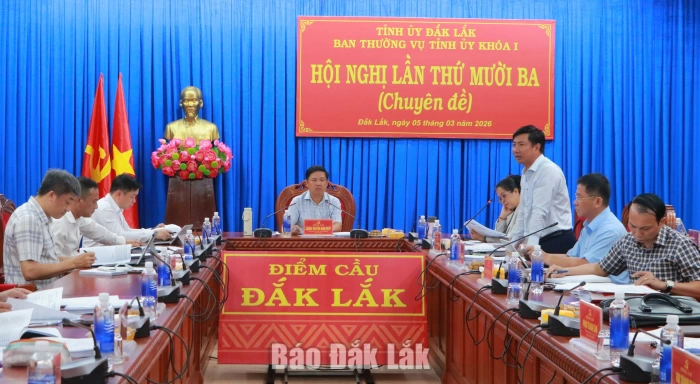 Ban Thường vụ Tỉnh ủy cho ý kiến nhiều nội dung quan trọng