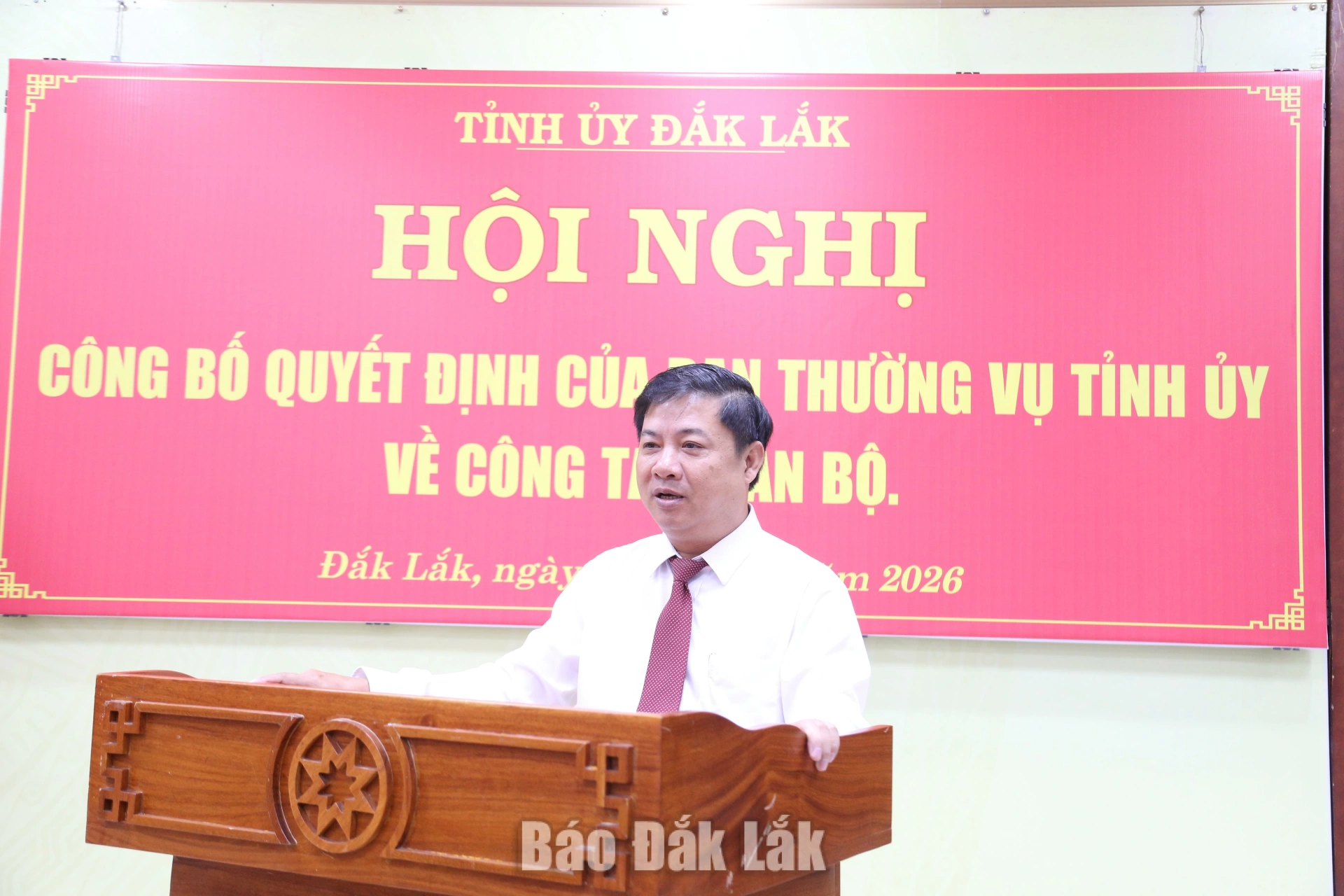 Ủy viên Ban chấp hành Trung ương Đảng, Bí thư Tỉnh ủy Lương Nguyễn Minh Triết phát biểu giao nhiệm vụ