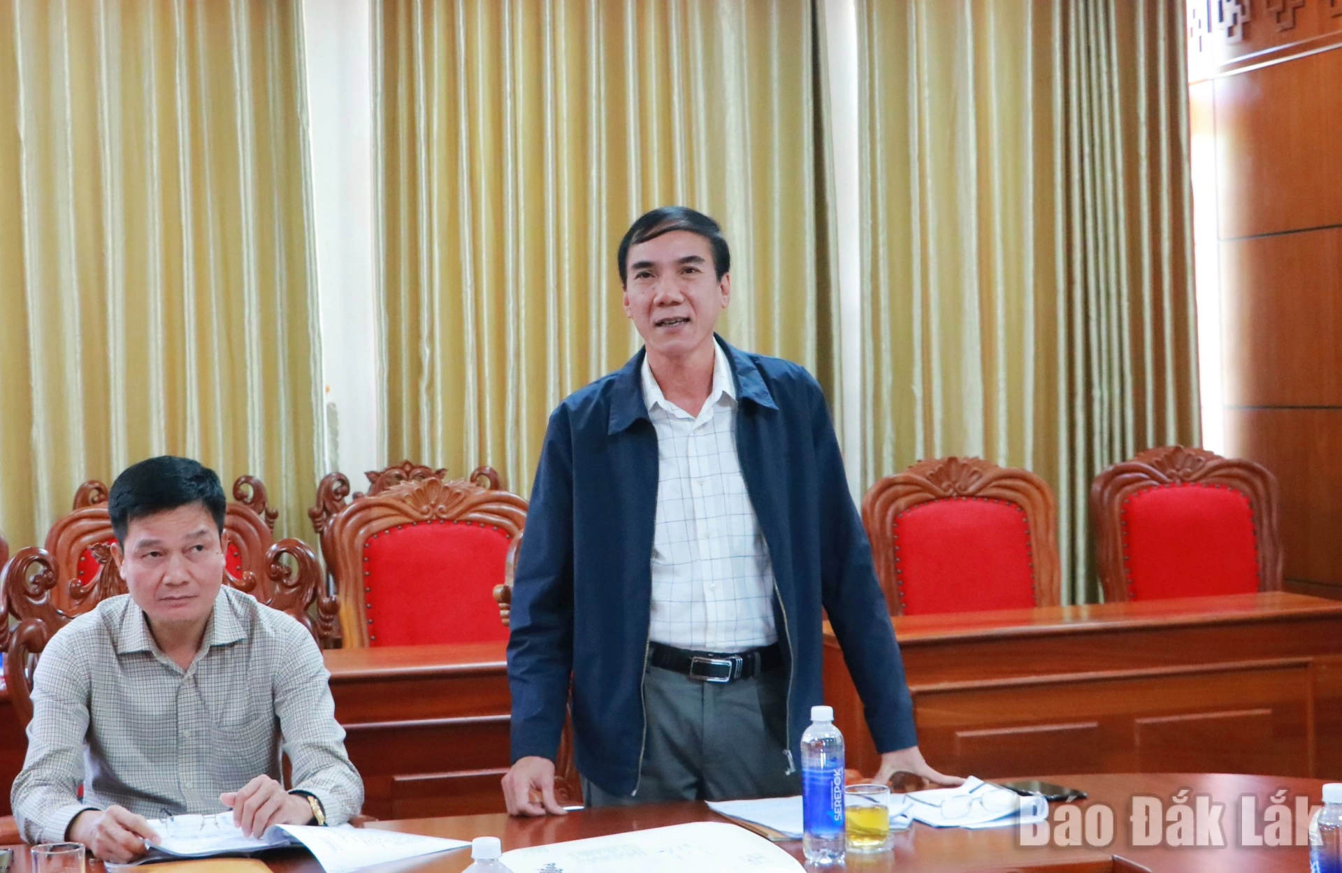 Lãnh đạo Sở Công thương báo cáo các vướng mắc liên quan đến Dự án.