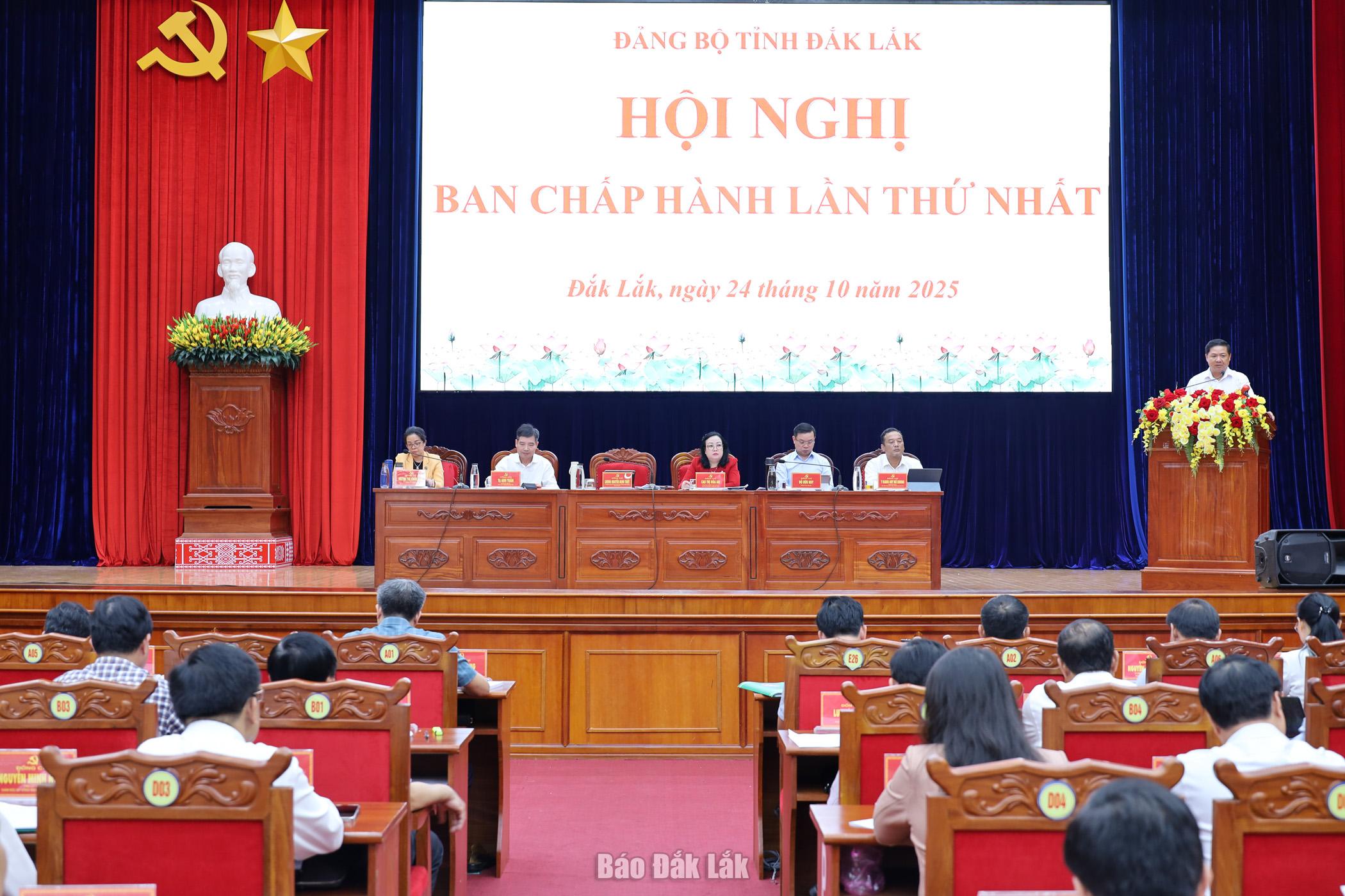 Hội nghị Ban Chấp hành Đảng bộ tỉnh lần thứ nhất, nhiệm kỳ 2025 - 2030. Ảnh minh họa