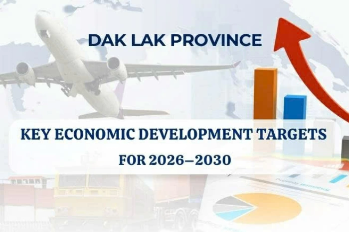 (Infographic) Dak Lak’s key economic development targets for 2026 - 2030