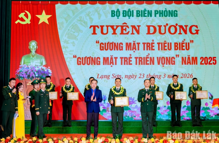 Đắk Lắk có một sĩ quan được tuyên dương gương mặt trẻ tiêu biểu trong lực lượng biên phòng