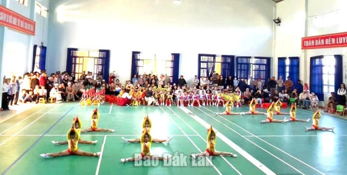 Sôi nổi Hội thi Aerobic bậc mầm non xã Pơng Drang