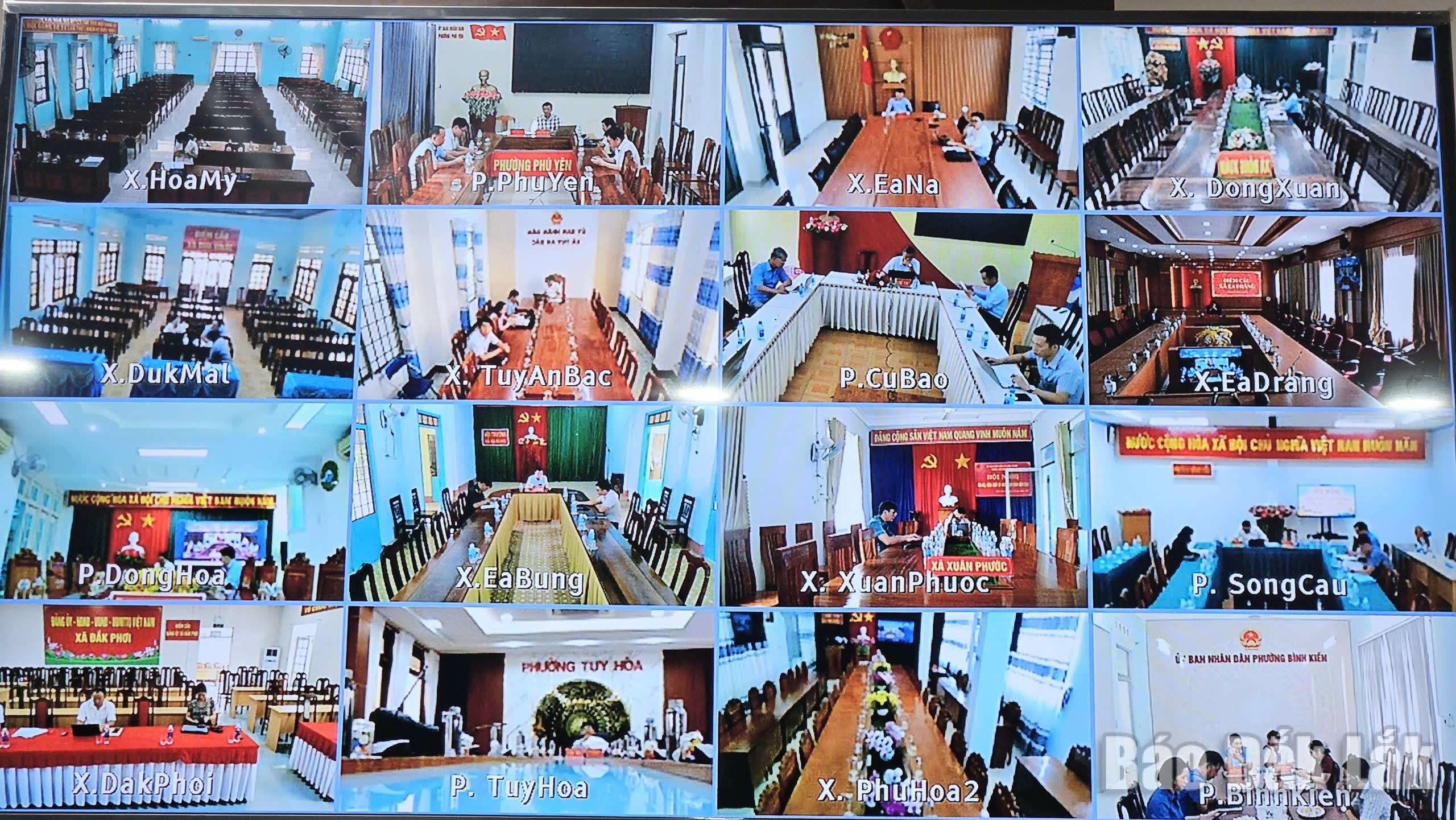 Hội nghị được kết nối trực tuyến đến các địa phương trên địa bàn tỉnh.