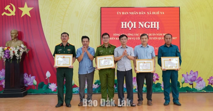 Xã Dliê Ya tổng kết công tác tuyển quân năm 2026