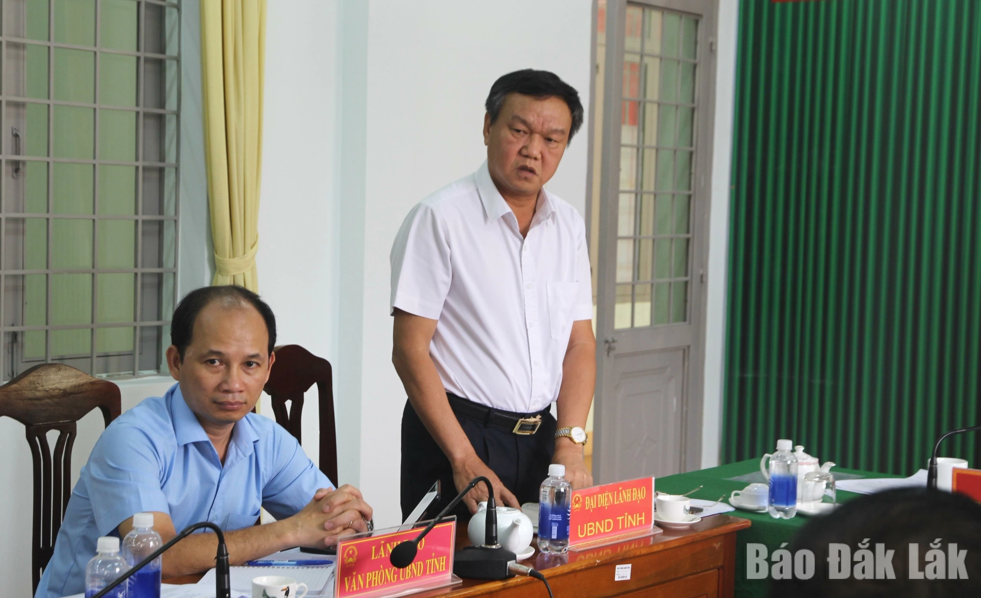 Tỉnh ủy viên, Phó Chủ tịch UBND tỉnh Đào Mỹ phát biểu tại buổi tiếp công dân.