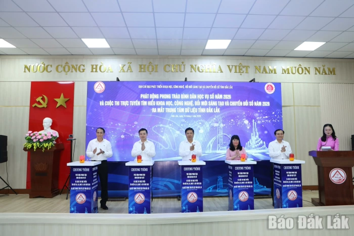 Đắk Lắk phát động phong trào “Bình dân học vụ số” năm 2026 và ra mắt Trung tâm dữ liệu tỉnh